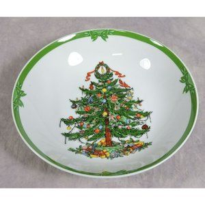 Yule Tide Christmas Tree Serving Bowl